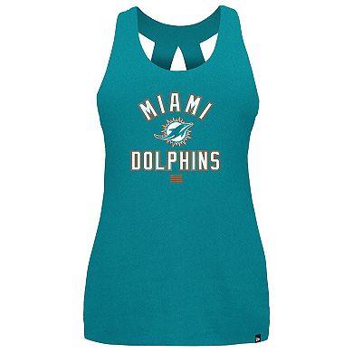 Women's New Era Aqua Miami Dolphins 2024 NFL Training Camp Tank Top