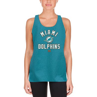 Women's New Era Aqua Miami Dolphins 2024 NFL Training Camp Tank Top