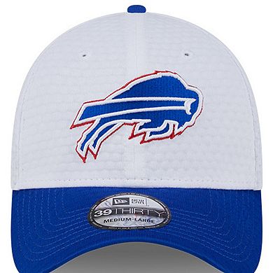 Men's New Era White/Royal Buffalo Bills 2024 NFL Training Camp 39THIRTY Flex Hat