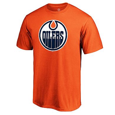 Men's Fanatics Orange Edmonton Oilers Core Primary Logo T-Shirt