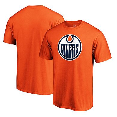 Men's Fanatics Orange Edmonton Oilers Core Primary Logo T-Shirt