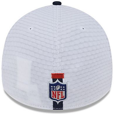 Men's New Era White/Navy Chicago Bears 2024 NFL Training Camp 39THIRTY Flex Hat