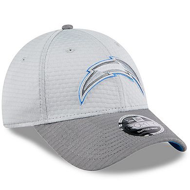 Men's New Era Gray Los Angeles Chargers 2024 NFL Training Camp 9FORTY Adjustable Hat