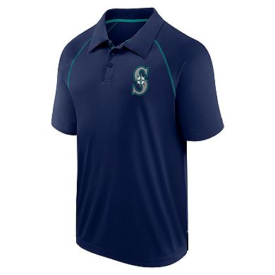 Men's Fanatics Navy Seattle Mariners Strong Alone Raglan Polo