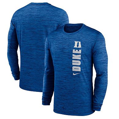 Men's Nike Royal Duke Blue Devils 2024 Sideline Velocity Performance Long Sleeve T-Shirt