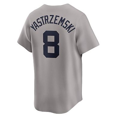 Men's Nike Carl Yastrzemski Gray Boston Red Sox Throwback Cooperstown Collection Limited Jersey