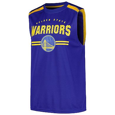 Men's Fanatics Royal Golden State Warriors Birdseye Muscle Tank Top