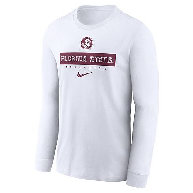 Men's Nike White Florida State Seminoles 2024 Sideline Legend Performance Long Sleeve T-Shirt