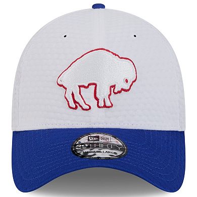 Men's New Era White/Royal Buffalo Bills 2024 NFL Training Camp 39THIRTY Flex Hat