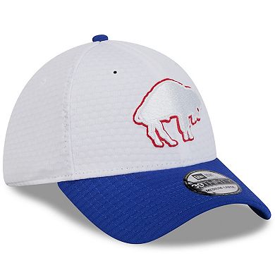 Men's New Era White/Royal Buffalo Bills 2024 NFL Training Camp 39THIRTY Flex Hat