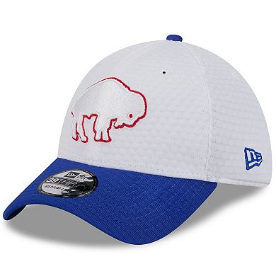 Men's New Era White/Royal Buffalo Bills 2024 NFL Training Camp 39THIRTY Flex Hat