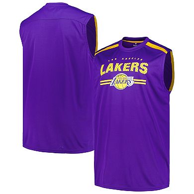 Men's Fanatics Purple Los Angeles Lakers Big & Tall Birdseye Muscle Tank Top