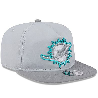 Men's New Era Gray Miami Dolphins 2024 NFL Training Camp Golfer Snapback Hat