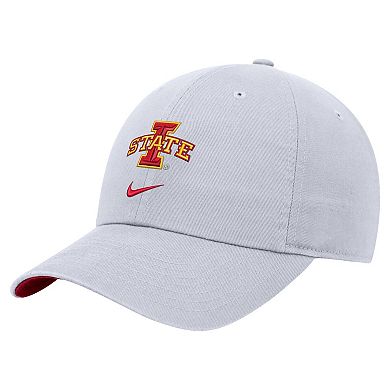 Men's Nike White Iowa State Cyclones 2024 Sideline Club Adjustable Hat