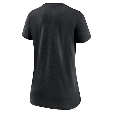 Women's Nike Heathered Black Cincinnati Bengals Lock Up Tri-Blend V-Neck T-Shirt
