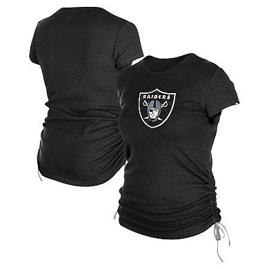 Women's New Era Black Las Vegas Raiders Ruched Side T-Shirt