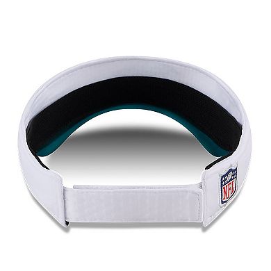 Men's New Era White/Aqua Miami Dolphins 2024 NFL Training Camp Adjustable Visor