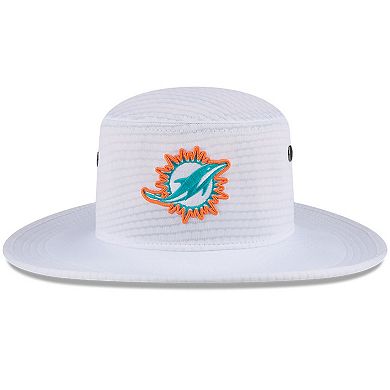 Men's New Era White Miami Dolphins 2024 NFL Training Camp Panama Bucket Hat