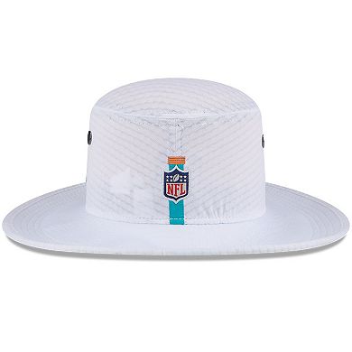 Men's New Era White Miami Dolphins 2024 NFL Training Camp Panama Bucket Hat