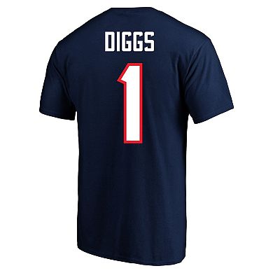 Men's Fanatics Stefon Diggs Navy Houston Texans Big & Tall Player Name & Number T-Shirt