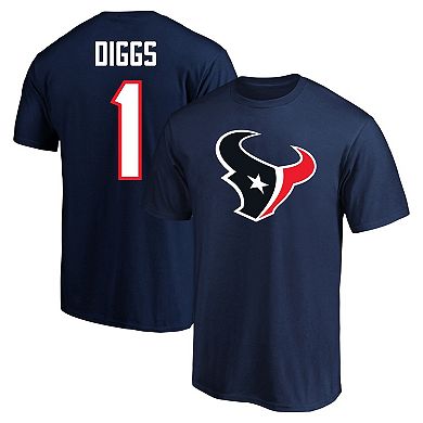 Men's Fanatics Stefon Diggs Navy Houston Texans Big & Tall Player Name & Number T-Shirt