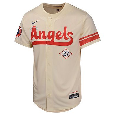 Youth Nike Mike Trout Cream Los Angeles Angels City Connect Limited Player Jersey