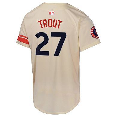 Youth Nike Mike Trout Cream Los Angeles Angels City Connect Limited Player Jersey