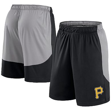 Men's Fanatics Black/Gray Pittsburgh Pirates Go Hard Shorts