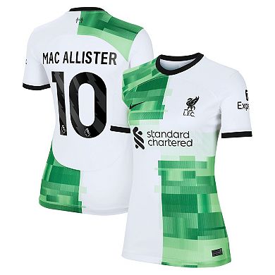Women's Nike Alexis Mac Allister White Liverpool 2023/24 Away Replica Player Jersey
