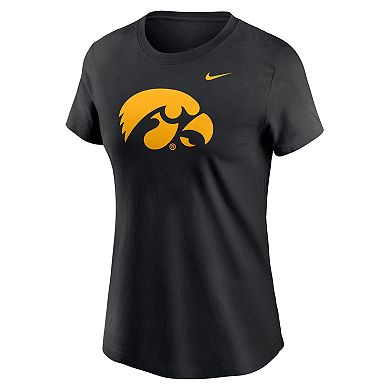 Women's Nike Black Iowa Hawkeyes Primetime Evergreen Logo T-Shirt