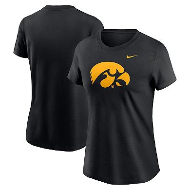 Women's Nike Black Iowa Hawkeyes Primetime Evergreen Logo T-Shirt