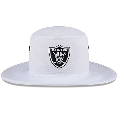 Men's New Era White Las Vegas Raiders 2024 NFL Training Camp Panama Bucket Hat