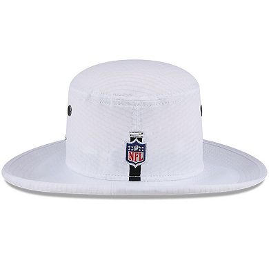 Men's New Era White Las Vegas Raiders 2024 NFL Training Camp Panama Bucket Hat