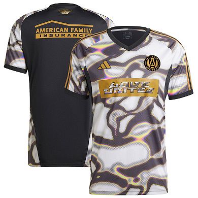 Men's adidas Black Atlanta United FC 2024 Pride Pre-Match Top