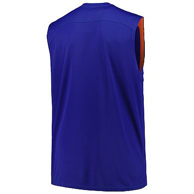 Men's Fanatics Blue New York Knicks Big & Tall Birdseye Muscle Tank Top