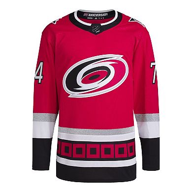 Men's adidas Jaccob Slavin Red Carolina Hurricanes  Primegreen Authentic Pro Player Jersey