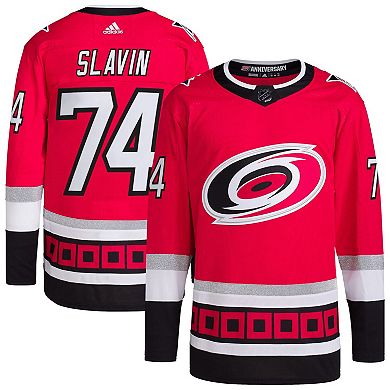 Men's adidas Jaccob Slavin Red Carolina Hurricanes  Primegreen Authentic Pro Player Jersey