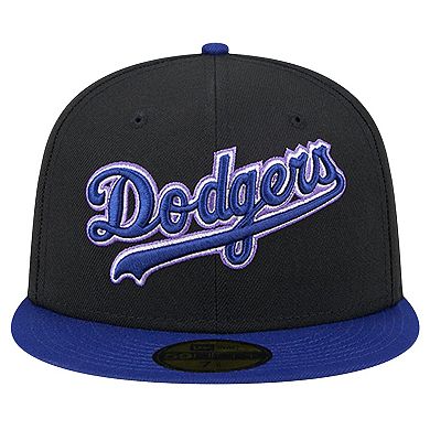 Men's New Era Black Los Angeles Dodgers  Retro Spring Training 59FIFTY Fitted Hat