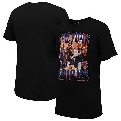 Unisex Stadium Essentials Jalen Brunson, Donte DiVincenzo & Josh Hart Black New York Knicks Trio T-Shirt