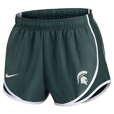 Women's Nike Green Michigan State Spartans Primetime Tempo Performance Shorts