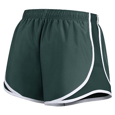 Women's Nike Green Michigan State Spartans Primetime Tempo Performance Shorts