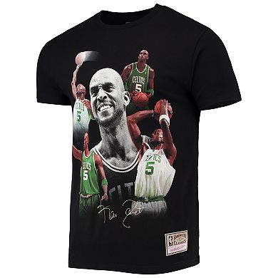 Men's Mitchell & Ness Kevin Garnett Black Boston Celtics Collage T-Shirt