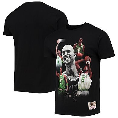 Men's Mitchell & Ness Kevin Garnett Black Boston Celtics Collage T-Shirt