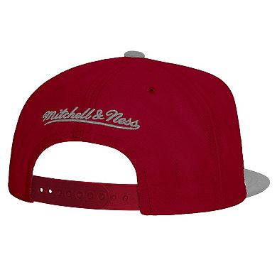 Men's Mitchell & Ness Crimson/Gray Washington State Cougars 2-Tone 2.0 Snapback Hat