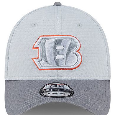 Men's New Era Gray Cincinnati Bengals 2024 NFL Training Camp 39THIRTY Flex Hat