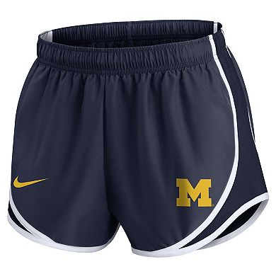 Women's Nike Navy Michigan Wolverines Primetime Tempo Performance Shorts