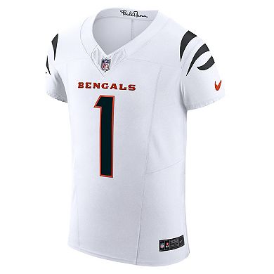 Men's Nike Ja'Marr Chase White Cincinnati Bengals  Vapor F.U.S.E. Elite Jersey