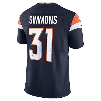 Men's Nike Justin Simmons Navy Denver Broncos Vapor F.U.S.E. Limited Jersey