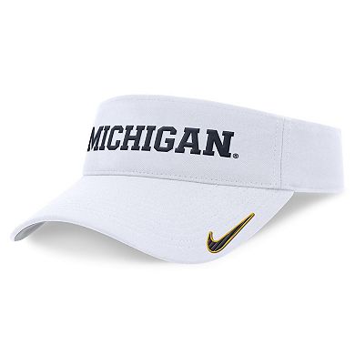 Unisex Nike White Michigan Wolverines 2024 Sideline Fit Ace Visor