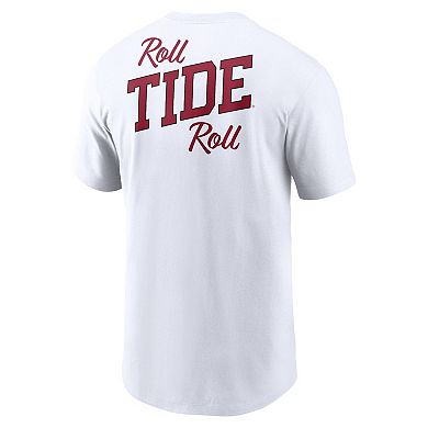 Men's Nike White Alabama Crimson Tide Blitz 2-Hit T-Shirt